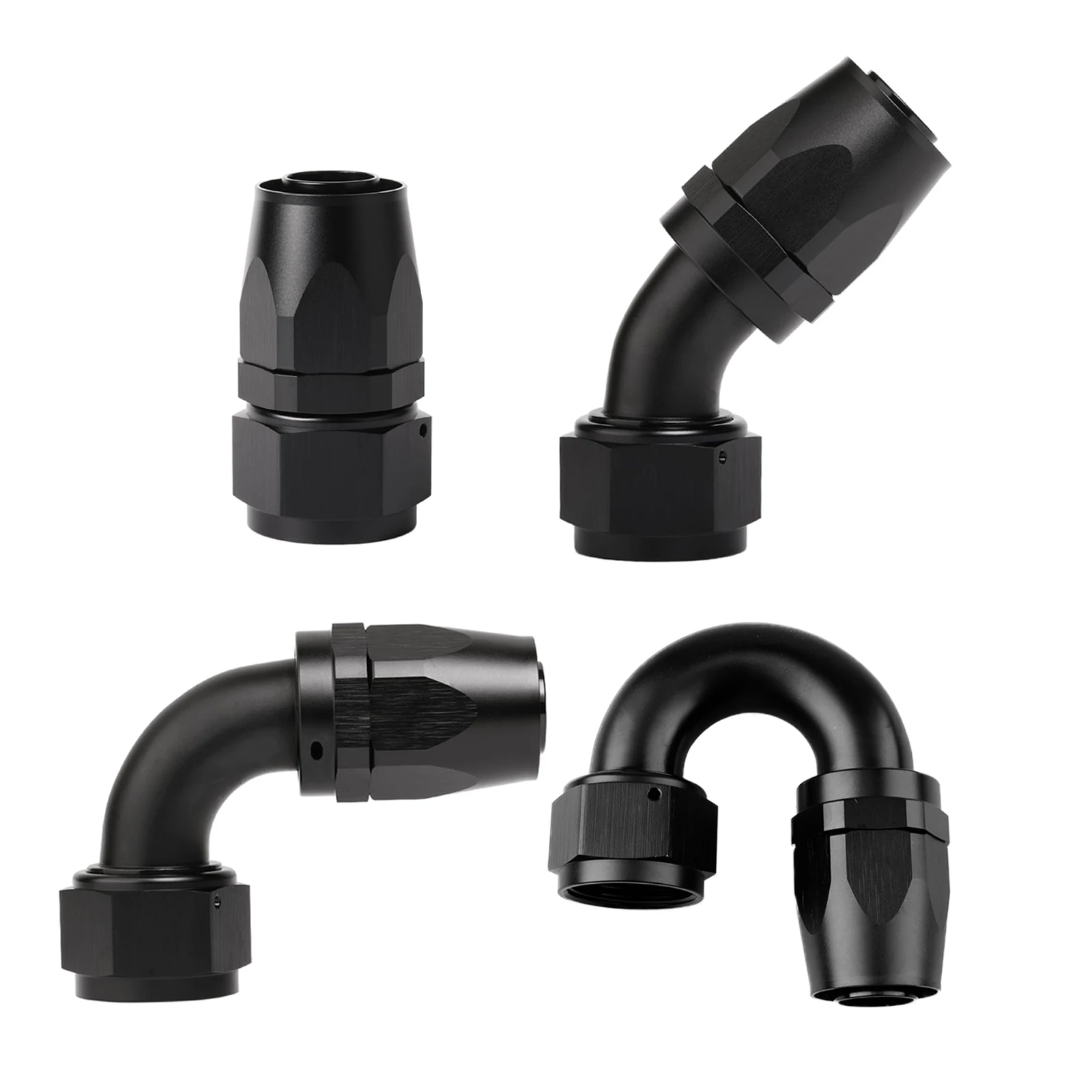 

AN20 AN-20 20AN Straight 0°/45°/90°/180° Degree Universal Swivel Oil Fuel Hose End Line Fitting Aluminum Adapter
