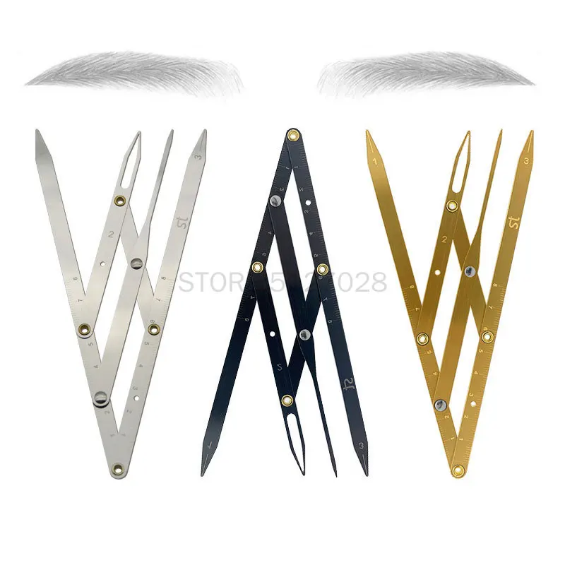 

1pcs Stainless Steel Golden Ratio Ruler CALIPERS Eyebrow Microblading Permanent Makeup Measure Tool Mean Golden Eyebrow DIVIDER