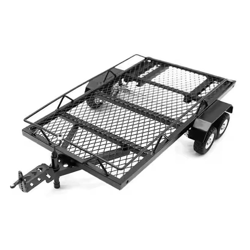 1:18 Metal RC Car Trailer Cargo Carrier for TRX4M 1/18 RC Car Upgrade Parts Accessories