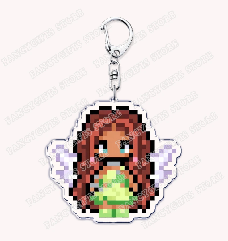 لطيف الكرتون بكسل الجنية سلاسل المفاتيح ل اكسسوارات حقيبة ستيلا موسى Tecna السحرية فتاة Keyrings مجوهرات الجنيات السحرية المشجعين الهدايا