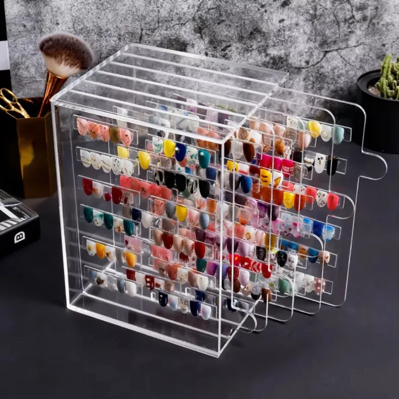 

Beauty Salon Acrylic Nail Art Plastic Nail Stand Sample Display Polish Gel Display