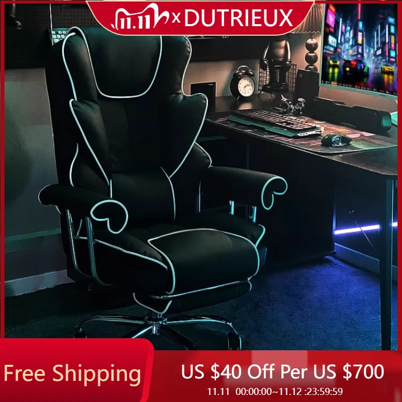 

lazy designer chair comfortable sedentary computer leather boss trendy chair Footrest reading cheap mobilya home furniture