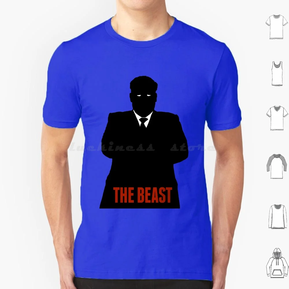 The Beast ( Blue ) T Shirt 6xl Cotton Cool Tee Beast Mark Labbett Giant Big Chase Chaser Tv Quiz Show Funny Smart Question