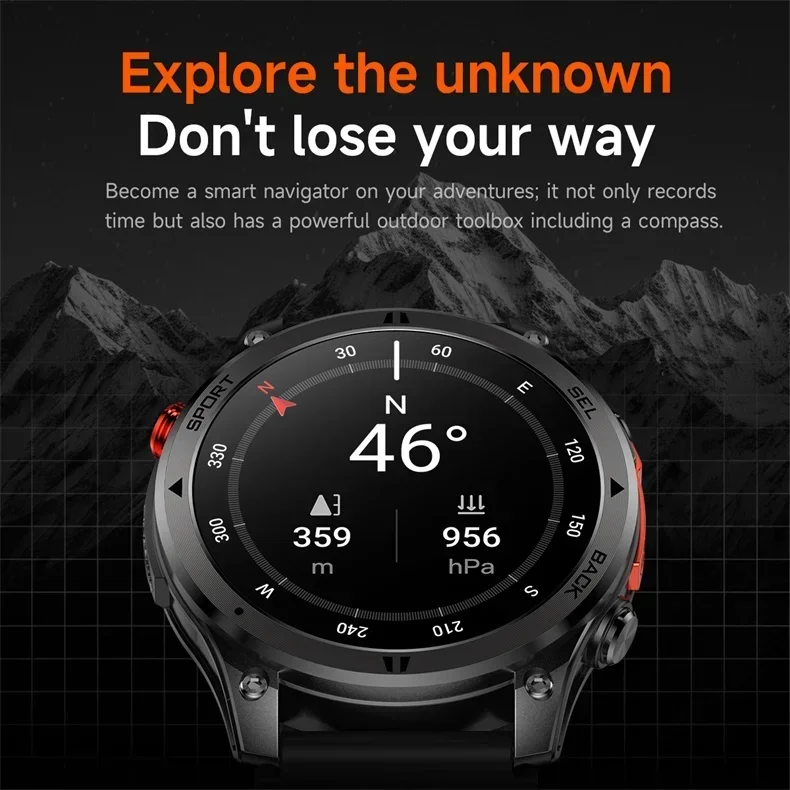 Smartwatch militar com gps rastreamento chamadas bluetooth_voghion.com
