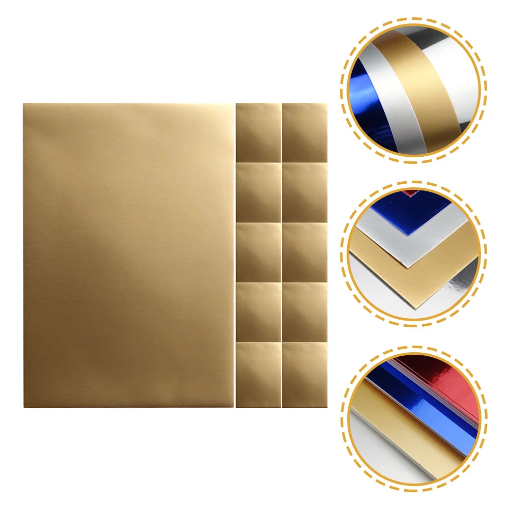 25 ورقة بطاقة الذهب اللامعة اوريغامي ورقة قابلة للطي ورق الحرف لسجل القصاصات DIY بها بنفسك مشاريع فنية يدوية الحرف اليدوية