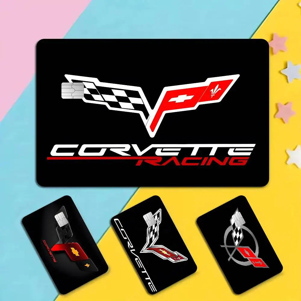 C-Corvettes 2024 Anime Cartoon Skin Stickers Film Tape Case for Big Credit Debit Card Front Side