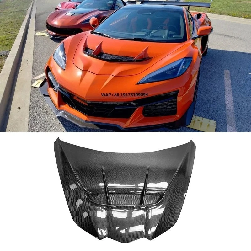

Carbon Fiber Front Hood for Corvette C8 ST Z06 New Condition Double Sided Screw-On