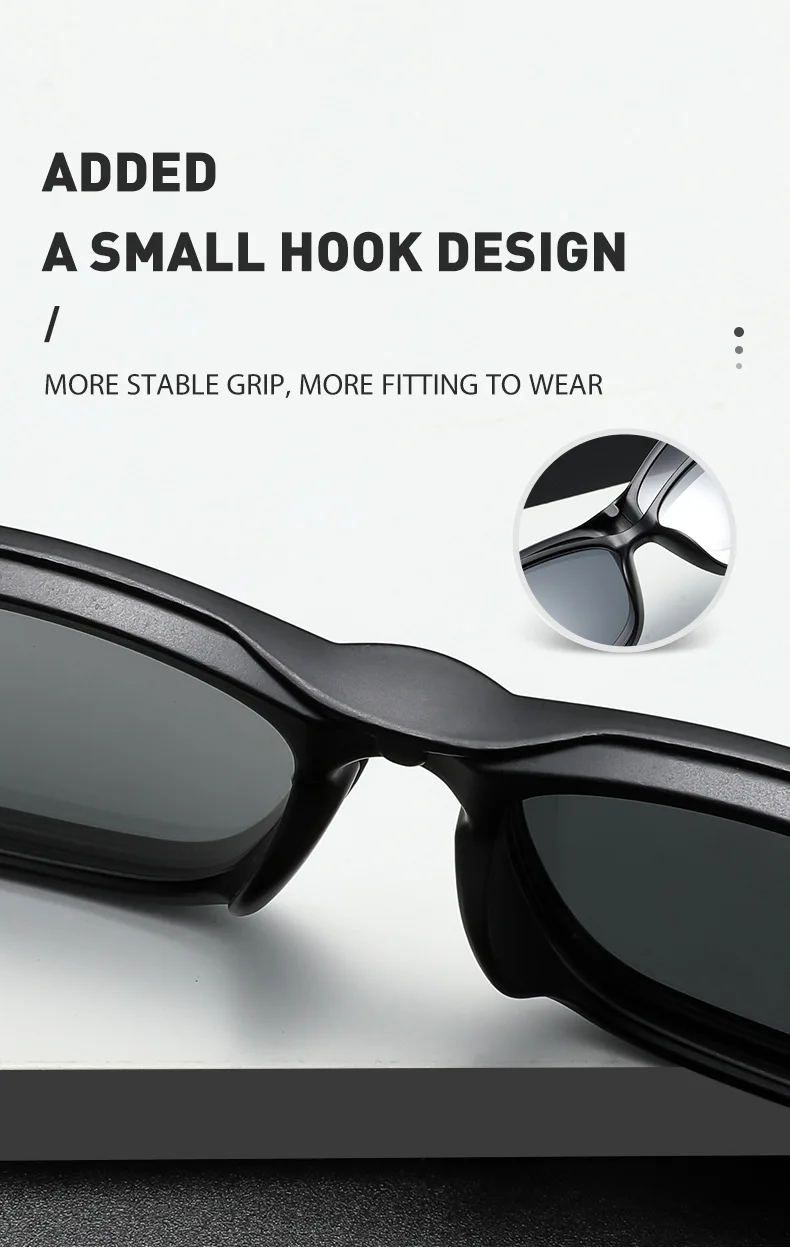 VCKA Polarisierte Magnet Myopie Sonnenbrille Frauen Clip Gläser Quadratische Optik Myopie Spektakel Männer 6 In 1 Brillen Rahmen -1,0 ~ 6,0 – Detail 5