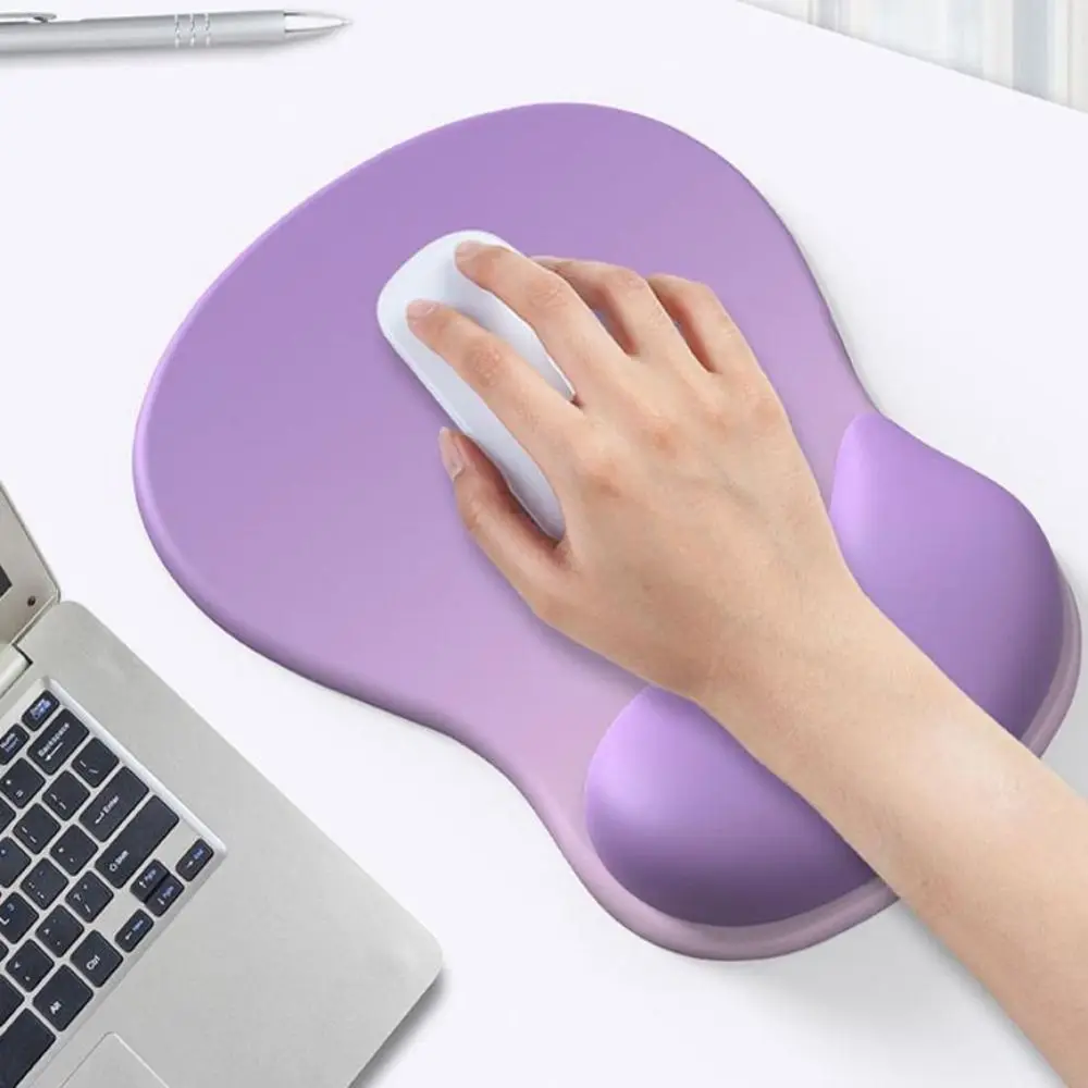 

Convenient Ergonomic Mouse Pad Wrist Guard Anti-slip Computer Wrist Pad Gradient Color PU Base Hand Support Pad Wrist Rest