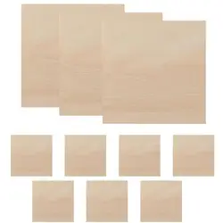 10 PCS Basswood Thin Wood Sheets Plywood Sheet Board Wood Laser Cutting DIY Modeling Craft Supplies Wood Burning