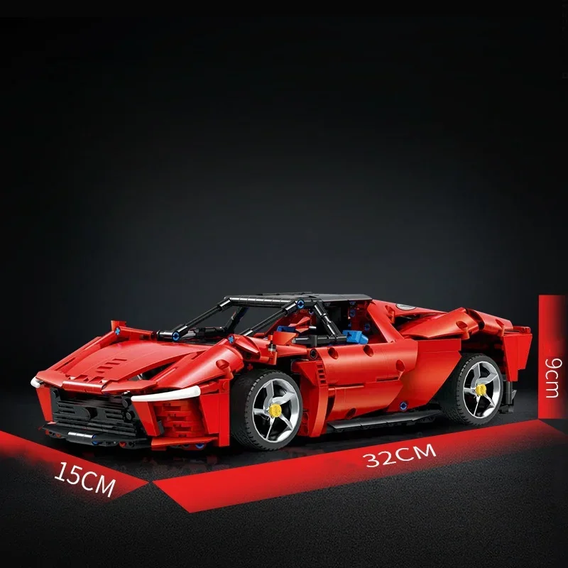 City Speed Famous Vehicle Red Black SP3 1:14 Technical Super Sports Car Racing Car Bricks Model Toys for Kid  Christmas Gift