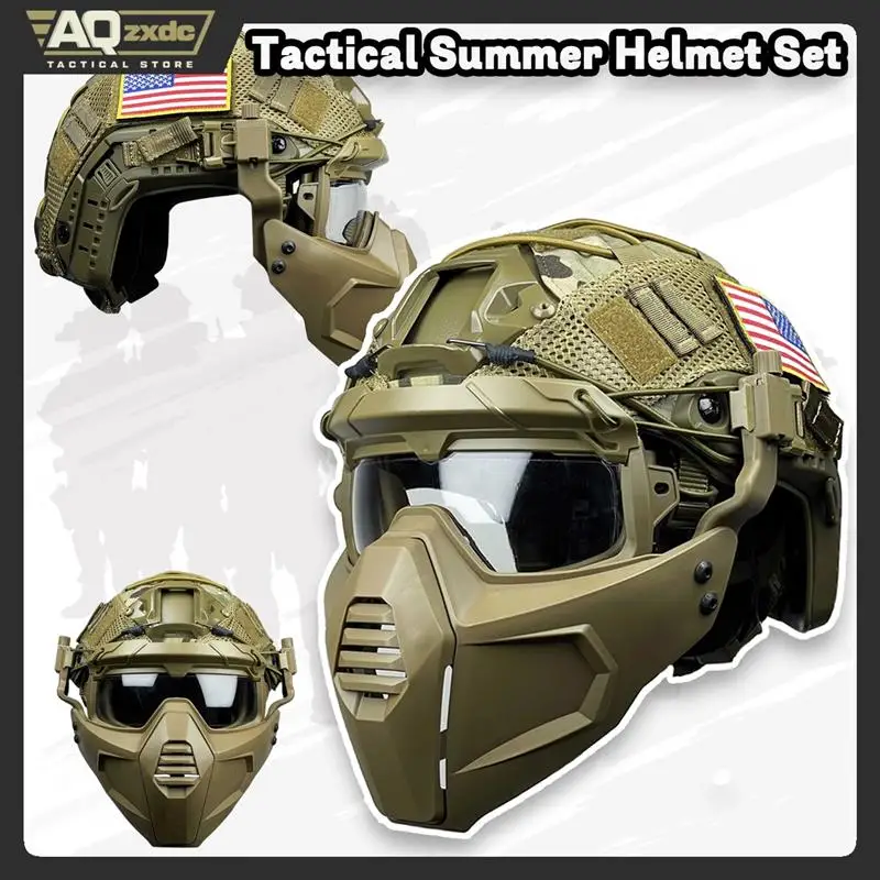

Aqzxdc Fast Tactical Helmet Dark Zone Breakout War God Helmet Wargame Protective Mask Special Forces End Cs Equipment
