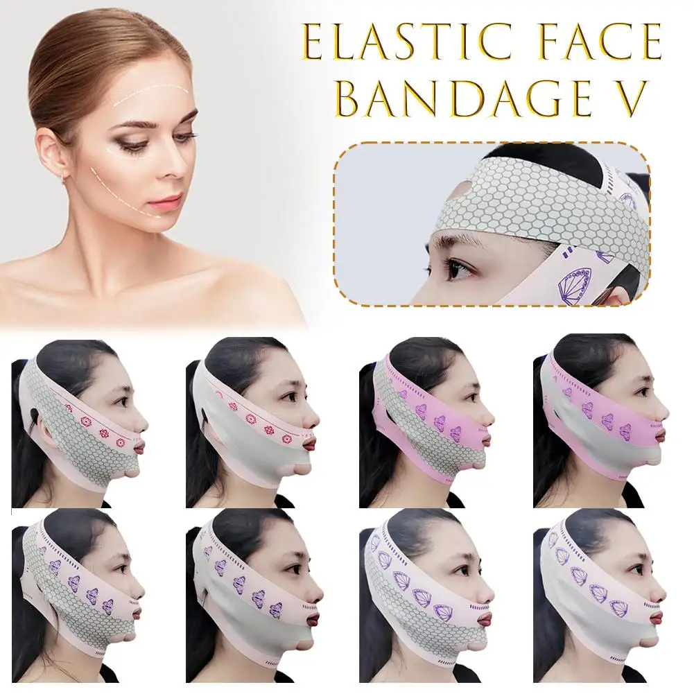 1pcs Elastic Face Slimming Bandage V-Line Face Shaper Tightener Chin Lift Up Beauty Tools Women Facial Double Reduce T8O7