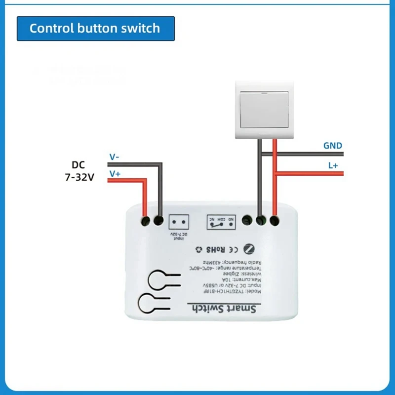 【CLEARANCE】Tuya Zigbee 1 Gang Smart Switch With Temperature Humidity Sensor,Tuya Smart Life APP,Passive Dry Contact Relay
