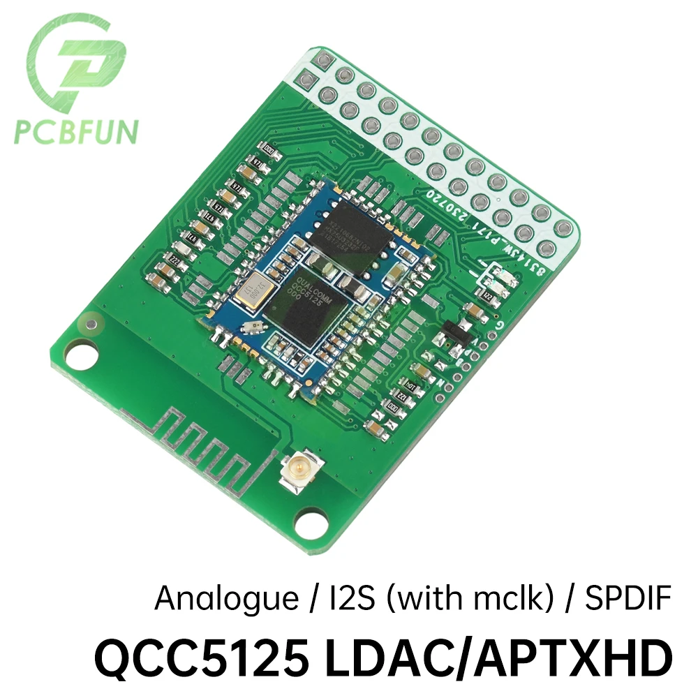 

Bluetooth 5.1 DC 3.6-5.5V Stereo Audio Module LADC Lossless QCC5125 High Pass APTX/APTXLL/APTXHD Decoding SPDIF Analog I2S