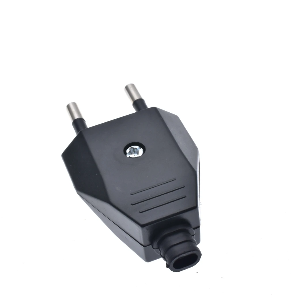 Rewirable（4.0mm) European Plug 250V 2.5A CE 2 Pin Wireless Male Plug For DIY Power Cord