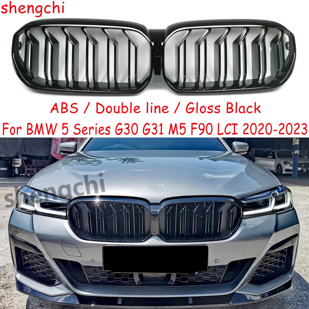 G30 G31 LCI ABS Front Bumper Grille for BMW 5 Series G30 G31 Facelifted 520i 530i 540i M550i  F90 (M5) Racing Grille 2020-2023