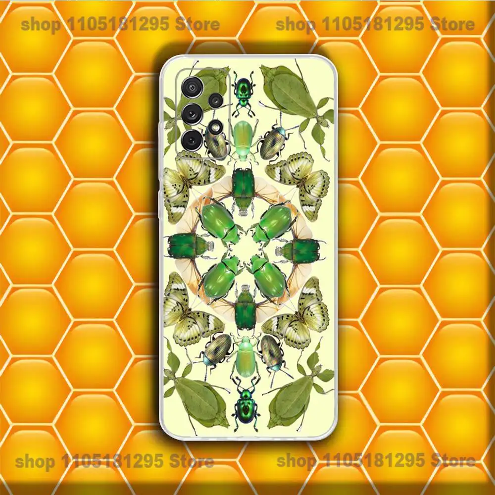 حافظة هاتف Art Insect لهاتف سامسونج S25,24,23,21,22,20 FE lite,S10,9,PIus Note20 Ultra شفافة ناعمة #6
