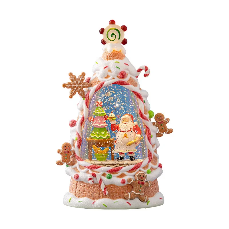 

Christmas decoration luminous tabletop ornament small oil lamp gift gift tree handicraft