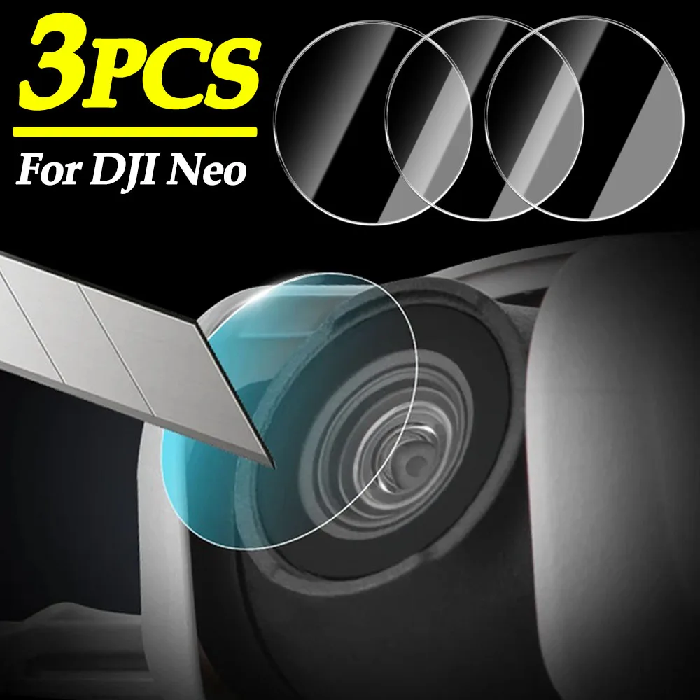 3PCS Camera Protectors for DJI Neo HD Clear Tempered Glass Lens Protective Films for DJI Neo Hardness Cover Drone Accessories