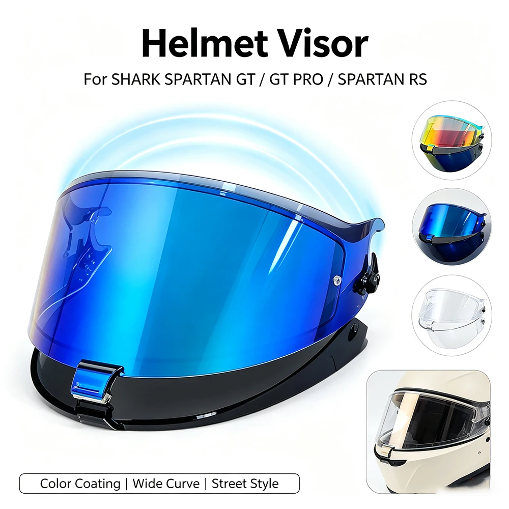 Helmet Visor For SHARK SPARTAN GT / RS/ GT PRO / Helmet Lens Glass Shield Windshield Replacement Goggles Viewfinder Screen