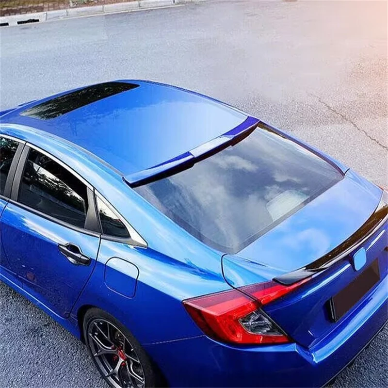 For Glossy Black Roof Spoiler Wing Honda Civic Sedan ABS Plastic Car Rear Window Tail Lip Body Kit Accessory 2016-2020 Year