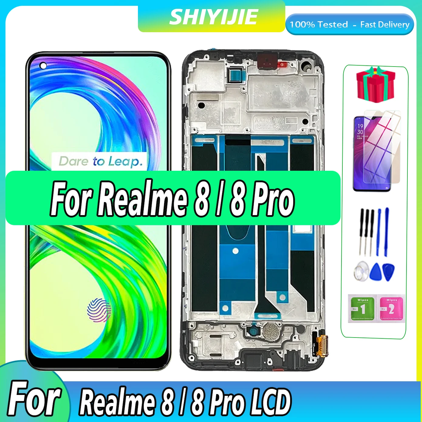 

LCD Original 6.4"For Realme 8 RMX3085 LCD For Realme 8 Pro RMX3081 LCD Display Screen 8pro Touch Assembly Panel Repair Parts