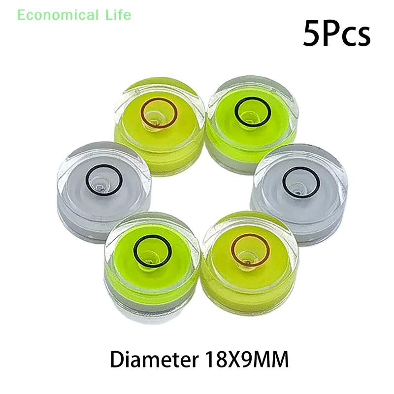 5pcs Mini Round Accuracy Bubble Level Bullseye Instrument Horizontal Precision Bubble Level Measuring Tool