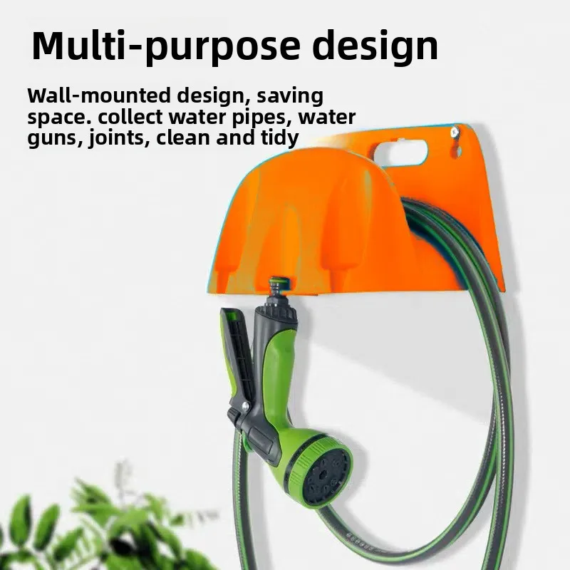

uto Retractable Garden Hose Reel Wall Mounted Rotatable Water Hose Storage Holder Organizer for Yard Lawn Irrigation System
