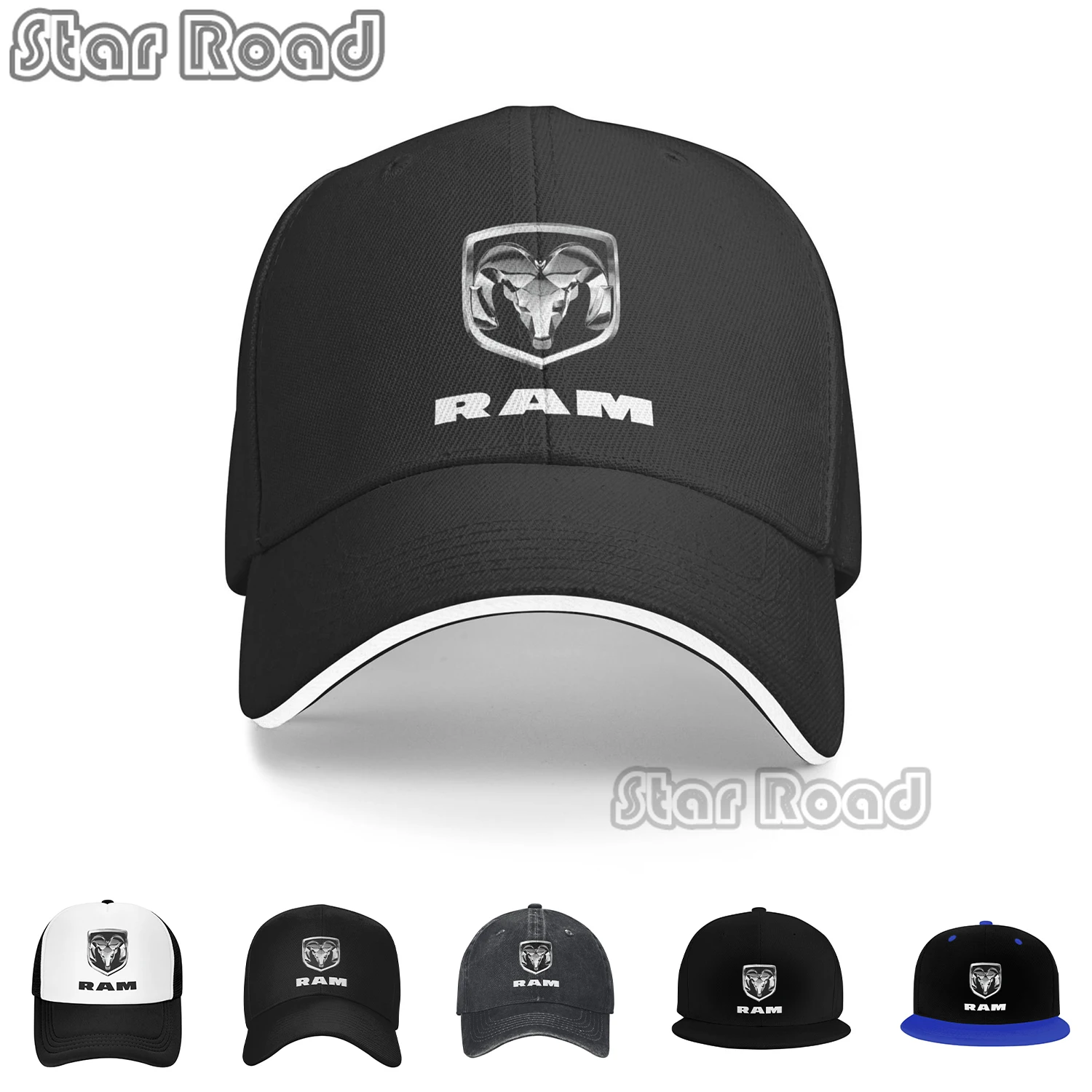 

RAM Cap Baseball Cap Hard Hat Tea Hat Snap Back Women's Men's Personalized Unisex Welsh Proud Dad Hip Hop Snapback Caps