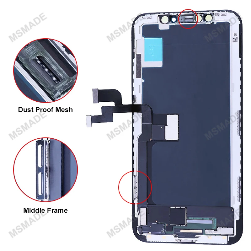 OLED para iPhone X XR XS MAX 11 11 Pro 12 Pro LCD Display con 3D Touch Screen Digitizer para iPhone 12 Mini 13 14 Plus 15 Incell 5