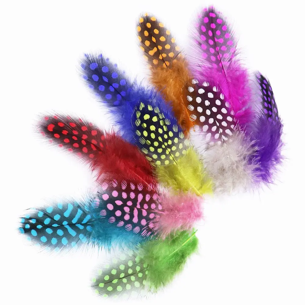 Wholesale Natural Guinea Feathers for Home Decoration Handwork DIY Crafts 45-80 mm Pheasant Plumes Fly Tying 50/100/300PCS