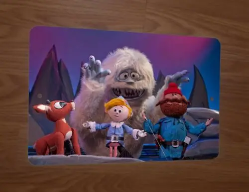 Abominable snowman Rudolph Christmas Xmas 8x12 Metal Wall Sign #1