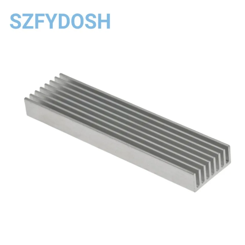 Radiator chłodnica grzejnik 100 × 25 × 10MM wysokiej jakości aluminiowy Radiator żebra szybka przewodność cieplna Bar