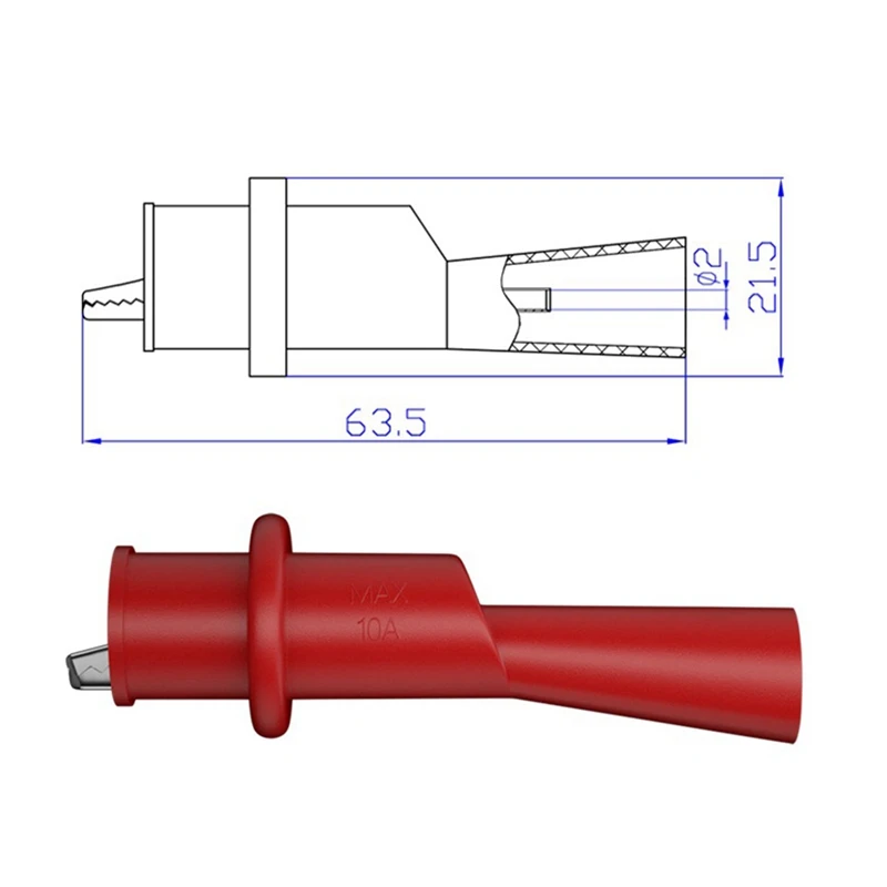 Power Test Kit Heavy Duty Wire Threading Probe Insulated Wire Threading Clip Kit Break-Free Test Hook Alligator Clip