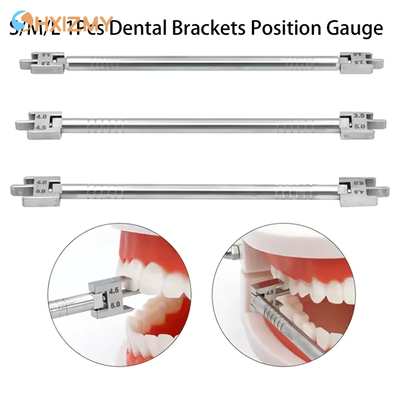 1Pcs 치과 브래킷 조정 가능한 포지셔너 게이지 스테인레스 스틸로드 게이지 높이 브래킷 로케이터 치과 의사 도구 장비