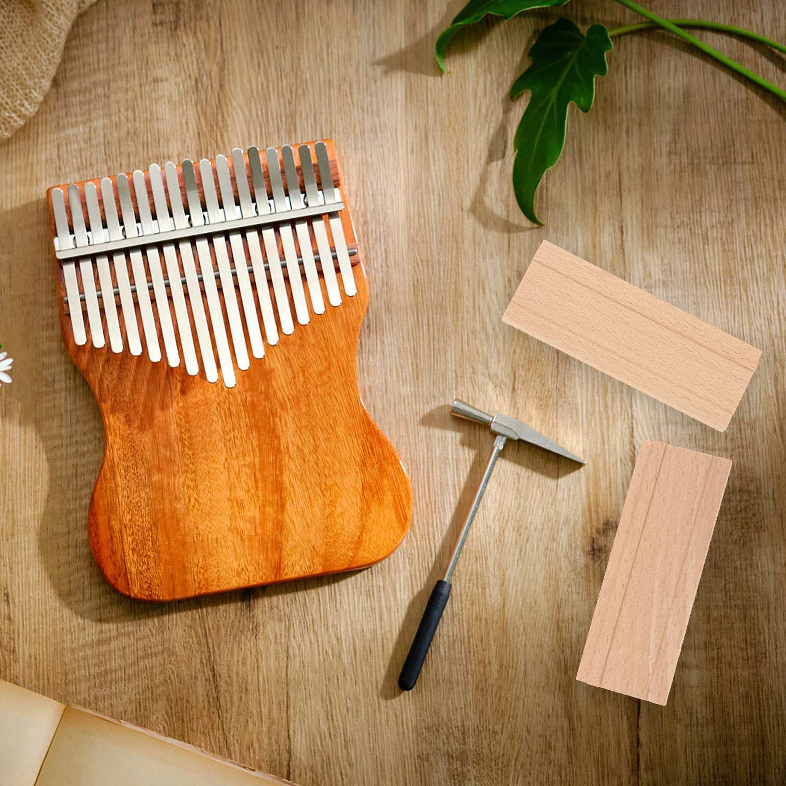 

2Pcs Professional Kalimba Bridge Wooden Thumb Piano Accessory 10-Tone Kalimba Replacement Part Durable High-End Wood Material