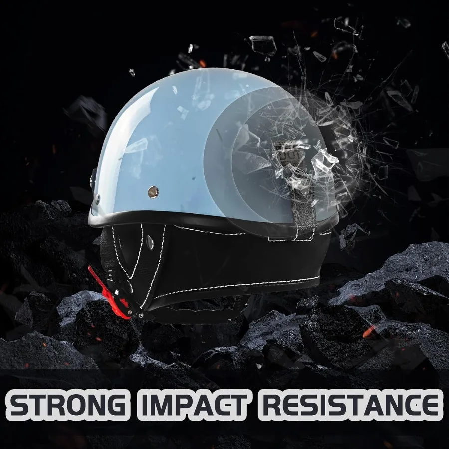 Caschi da moto Mezzo casco da motocross retrò a faccia aperta per ciclismo Motocross Cruiser Bike Scooter Chopper Uomo Wome