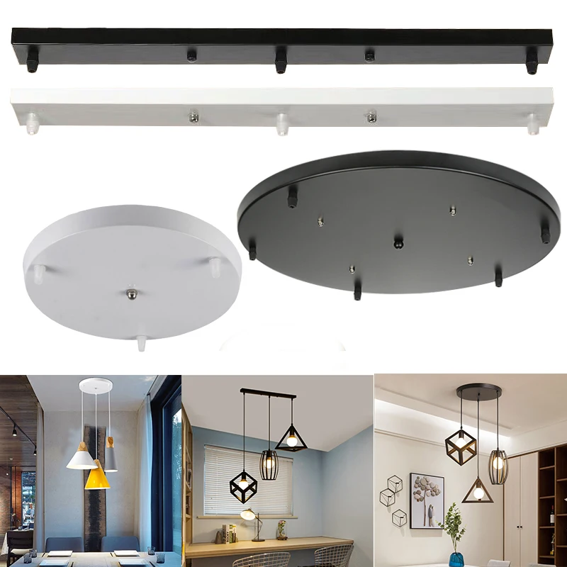 2/3/4/5/6 Holes Lamp Base Holder Chandelier Accessories Bracket Pendant Light Display Mounted Canopy Plate Bases Ceiling Shelf