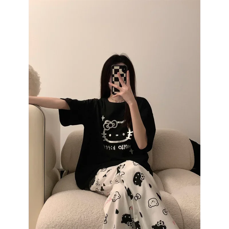 

Sanrio New Hello Kitty Women's Pajamas Lightweight Casual Cute Cartoon Comfortable Refreshing Home Breathable Pajamas