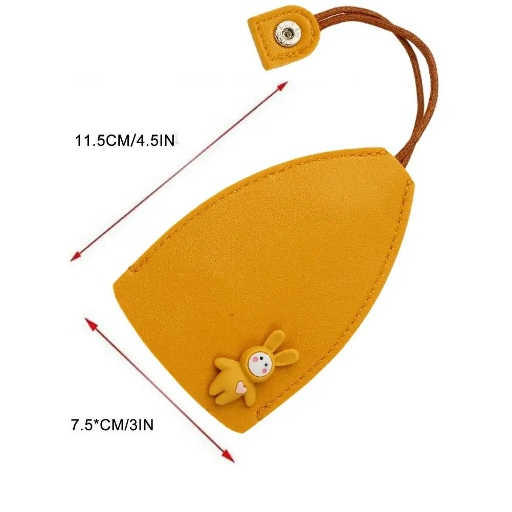 PU Leather Pull Out Key Case Rabbit Cat Cute Pull Type Key Wallets Housekeepers Car Key Holder Bag Case Leather Keychain Pouch