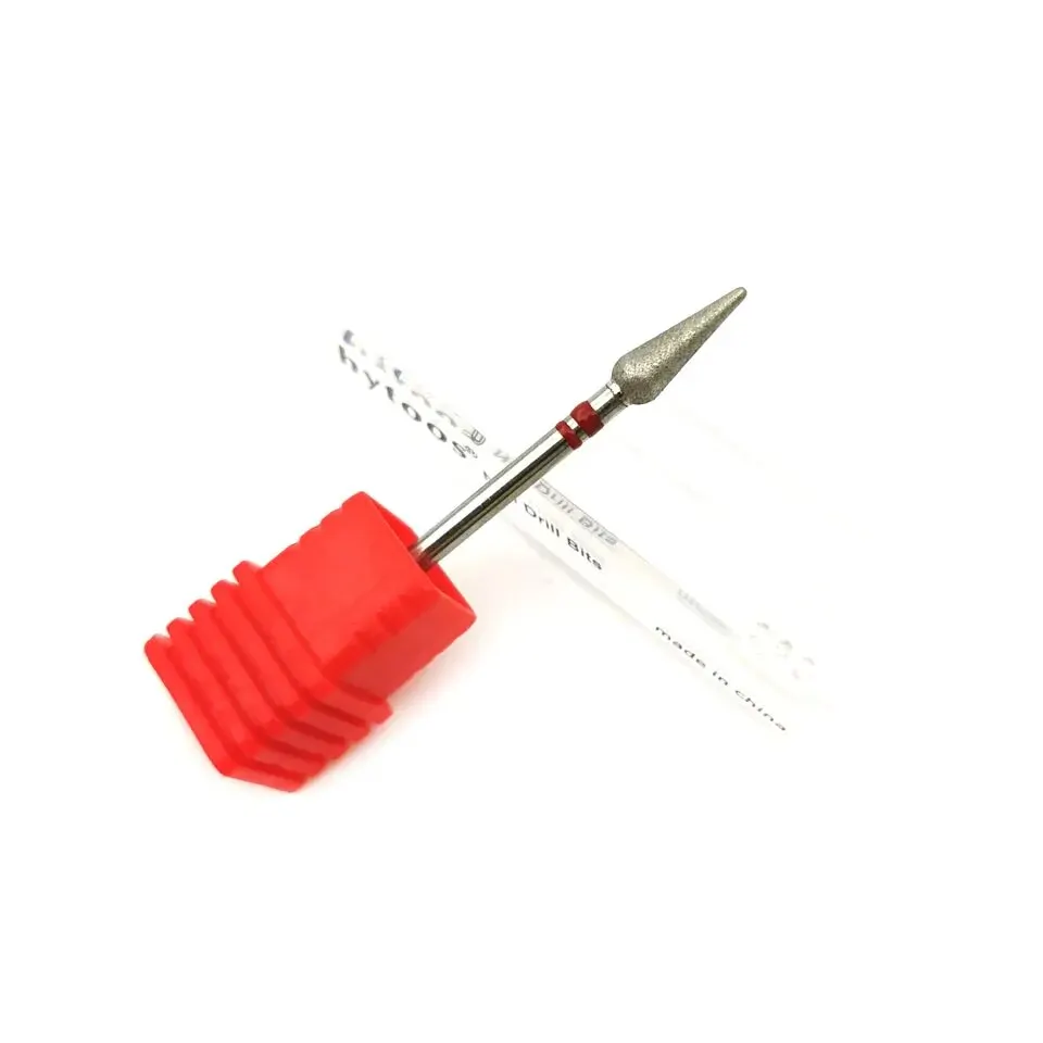 HYTOOS 콘 네일 드릴 비트, 파인 다이아몬드 큐티클 클린 버, 러시안 밀, 전기 매니큐어 드릴, 손톱 액세서리 도구