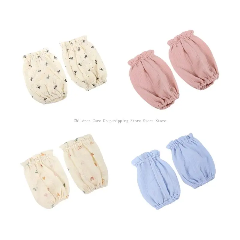 

Organic Cotton Toddler Arm Covers Snug Fit Sleeve Protectors Easy Wear Reusable Baby Sleeve Protectors for Active Baby