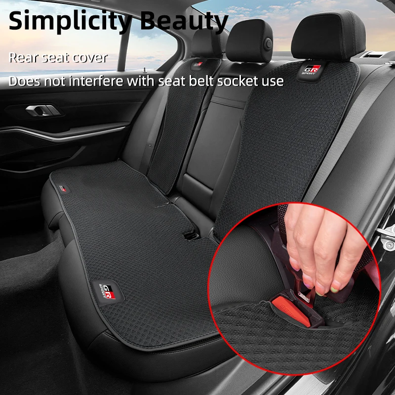 Car Ice Silk Seat Cover Front Rear Seat Cushion Protective Pad  For Toyota GR Sport Aygo Corolla Yaris Prius CHR Camry Avensis