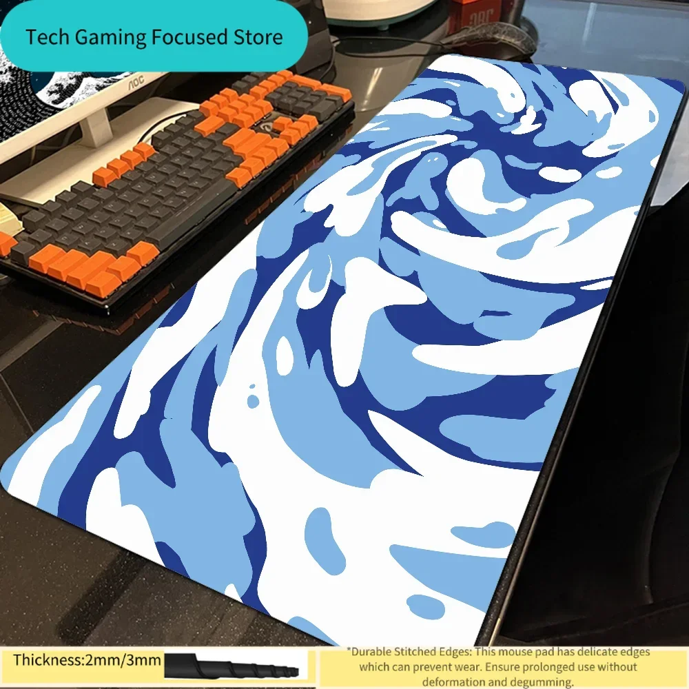 XXL Großes Kunst-Swirl-Mauspad, Tastaturunterlage für Gamer, Dekoration, Schreibtischunterlage, Strata Liquid Pad, Computer-Laptop-Anime-Tastaturmatte