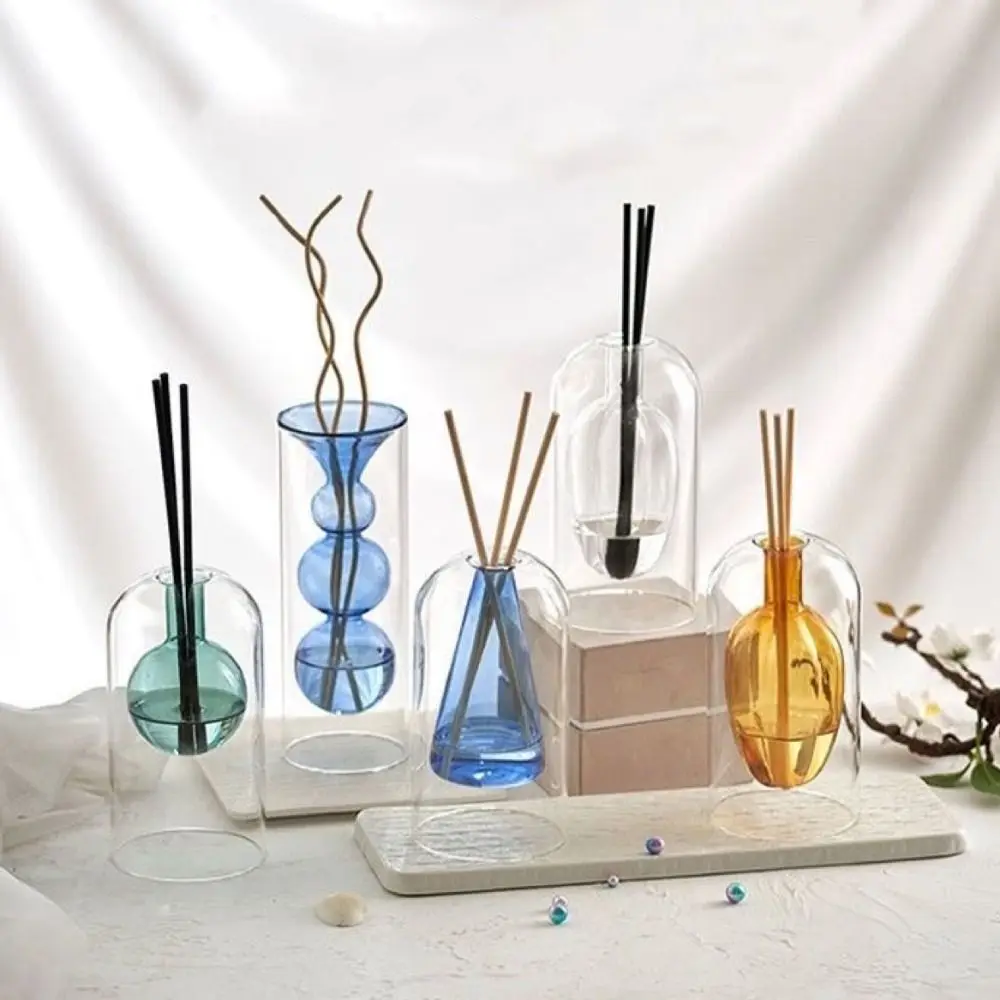 Creative Aromatherapy Diffuser Bottle Minimalism with Diffusers Sticks Glass Essential Oil Diffuser Exquisite 130/200ML
