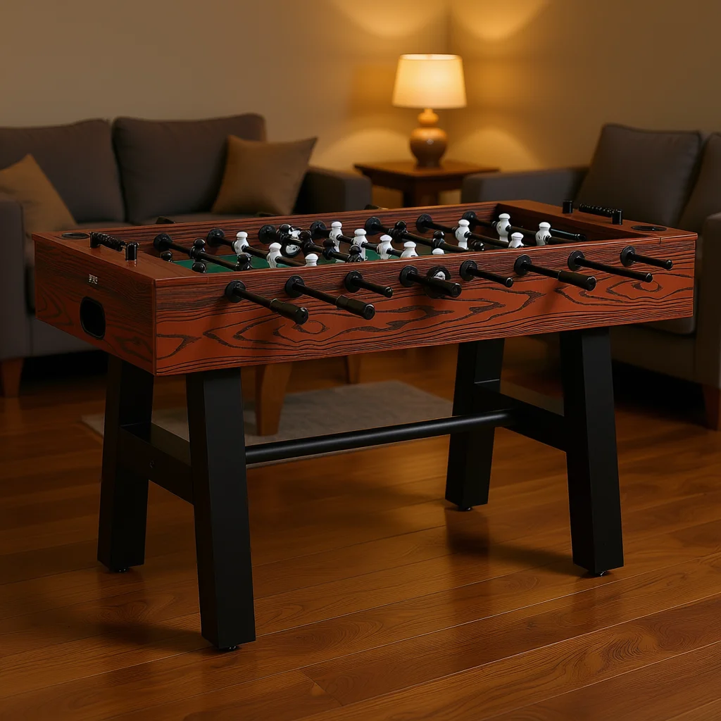 D0100HADU17 Soccer Foosball Table Thick Plate Cross Legs 55-Inch Wood Standard Size Home Game Room Freestanding Entertainment