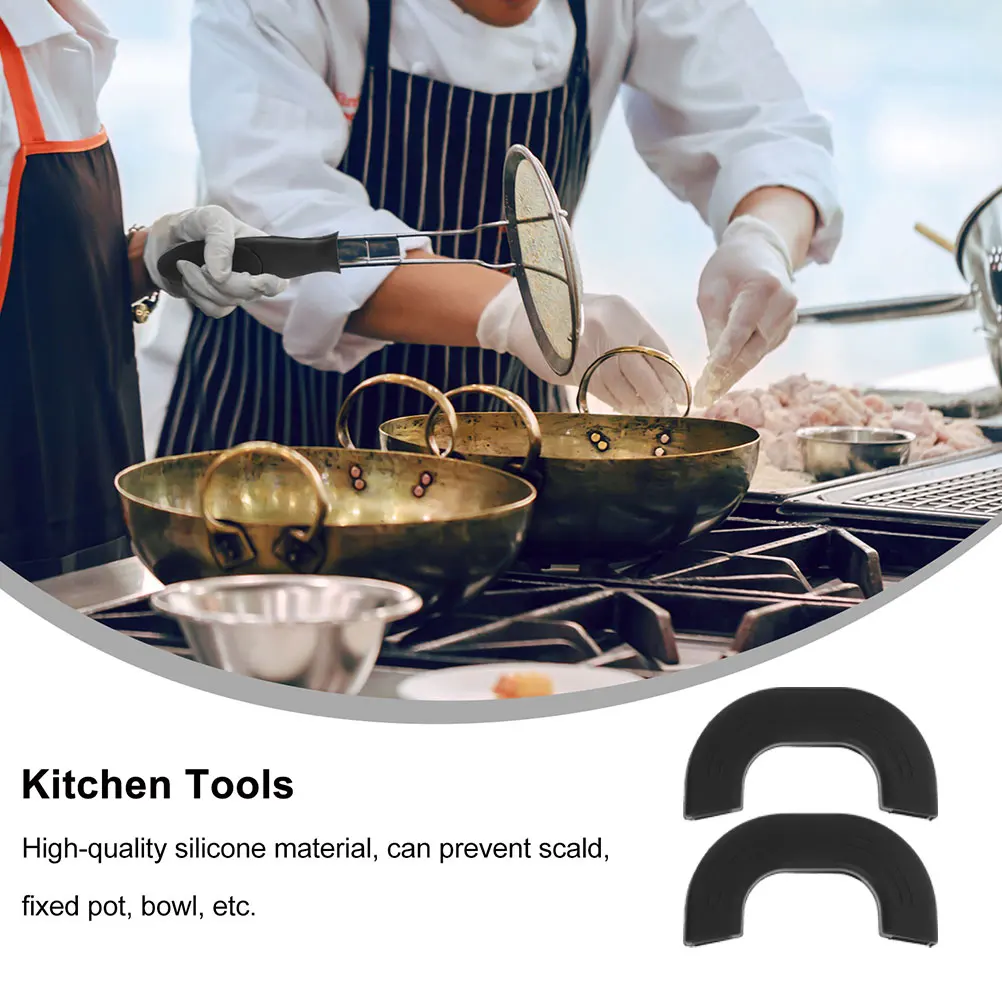

2Pcs Silicone Pot Handle Covers Heat Resistant Anti-Skid Thickened Kitchen Pan Handle Grips Protect Finger from Burns