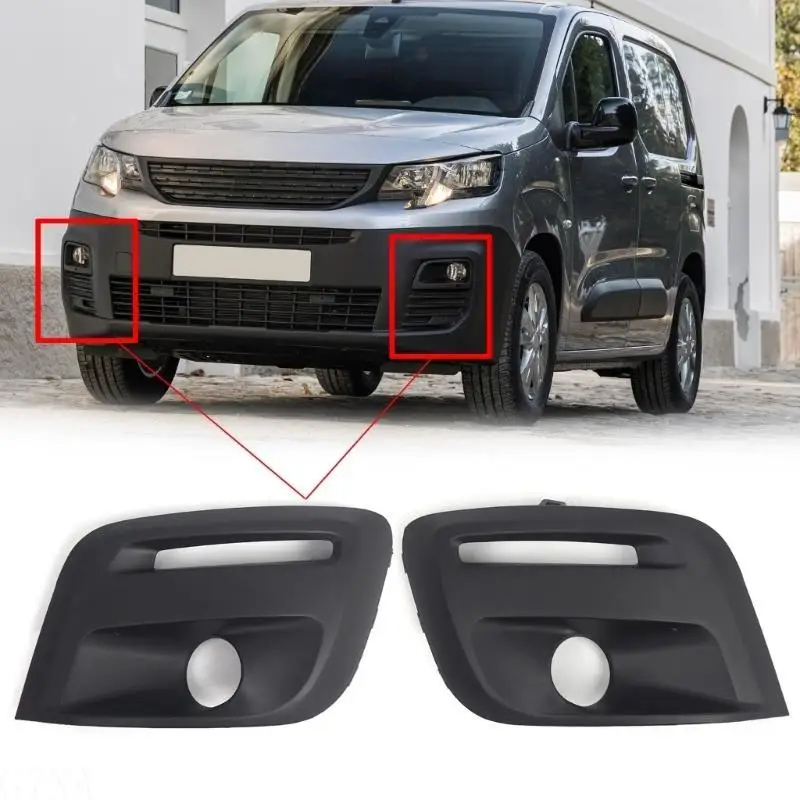 

G7NA Bumper Foglight Grille Front Bumper Foglight Grilles Protector Cover for Berlingo Partner 15-19 Replacement Accessories