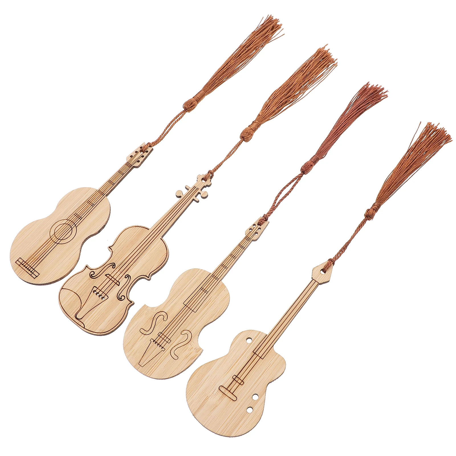 

4pcs Guitar Bookmarks Musical Instruments Student Supplies Creative Creative Bookmark Reading Accessories Gifts